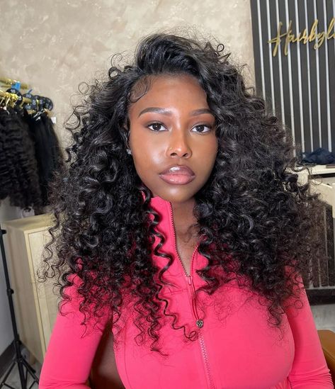 Curly Hair Sew In, Sleek Ponytail Hairstyles, Hair Company, Big Curly Hair, Quick Weave Hairstyles, Pretty Braided Hairstyles, Work Hairstyles, Hair Flip, Raw Hair