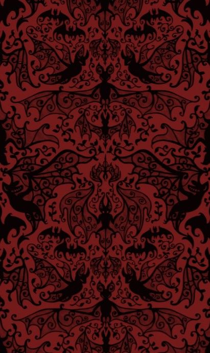 Gothic Halloween Background, Vampire Goth Aesthetic Wallpaper, Red And Black Gothic Wallpaper, Vampy Wallpapers, Red And Black Halloween Wallpaper, Repetitive Pattern Design, Vampiric Wallpaper, Red Goth Background, Gothic Background Aesthetic