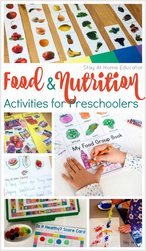 How to Teach Healthy Eating with a Preschool Nutrition Theme Food And Nutrition Activities, Preschool Nutrition, Preschool Food, Nutrition Activities, Gratis Printables, Nutrition Month, Food Activities, Food And Nutrition, Activities For Preschoolers