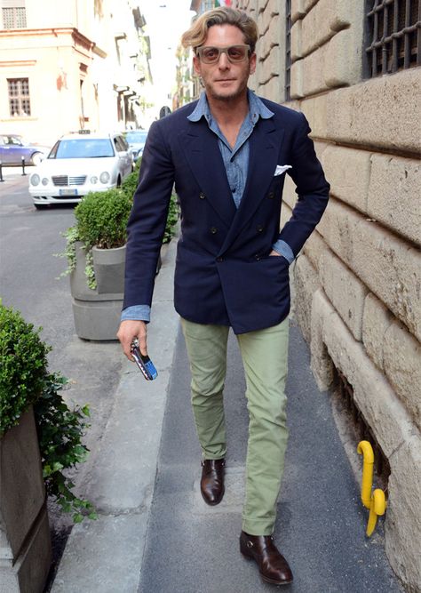 Sprezzatura Style For Men, Men Blazer Outfit, Double Breasted Blazer Men, Sprezzatura Style, Lapo Elkann, Best Man's Outfit, Blazer Outfits Men, Mens Business Casual Outfits, Men Street Fashion