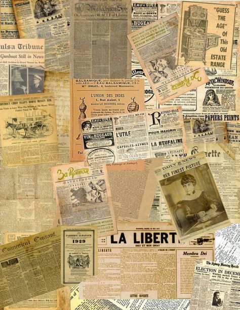 make mine mini: Old newspaper collage sheets for your projects Newspaper Wallpaper, Newspaper Collage, Newspaper Background, Newspaper Art, Vintage Newspaper, Collage Background, Old Newspaper, Collage Poster, Macbook Wallpaper