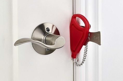 Just 30 Things You Didn't Know You Needed In Your Life Apartment Security, Hotel Door Locks, Door Lock System, Travel Security, Bathroom Model, Gate Locks, Hotel Door, Gate Hardware, W Hotel