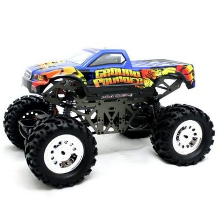 "Motor Type: Powerful Brushed 540 Motor/ESC Combo Included. Drive System: Shaft Driven Solid Axle 4WD. Length: 457.2mm (18\"). Width: 336.5mm (13-1/4\"). Height: 260.4mm (10-1/4\"). Wheelbase: 317.5mm (12-1/2\"). Ground Clearance: Adjustable from 2\" to 3\". Chassis Type: Anodized 6061 Aluminum \"tube\"style Chassis and Suspension Links. Shocks: Aluminum Threaded Oil-Filled Shocks. Battery: 7.2V 6 Cell Battery with Charger. Radio System: 3 Channel FM Digital.- SKU: RDR101 Size: 317.5 mm.  Color: Race Car Track, Rc Monster Truck, Slot Racing, Redcat Racing, Rc Cars And Trucks, Radio Controlled Cars, Channel 2, Rc Planes, Rc Trucks