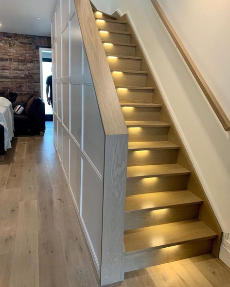 31 Closed Staircase Ideas - Transform Your Space with Chic Designs - placeideal.com Staircase Hidden Door, Closed Staircase Ideas, Closed Staircase, Vinyl Stair Risers, Wall Color Combination, Floor Renovation, Staircase Ideas, Home Makeover, Hidden Door