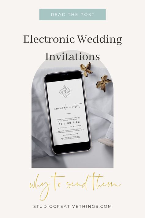 Over the last few years the world of digital wedding invitations card has come on leaps and bounds, and wedding e-vites are easily as stylish as their printed version. Most importantly, they're just as effective at building anticipation for your big day. Electronic wedding invitation design are practical as well as pretty. Pin this + click trough to find out why you should choose digital wedding invitation templates for your wedding. E Vites Wedding Invitations, E Vites, Wedding Invitations Card, Digital Wedding Invitations Templates, Electronic Wedding Invitations, Electronic Save The Date, Invitations Card, Wedding Invitation Video, Digital Wedding Invitations