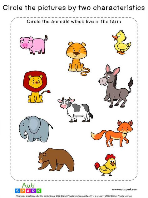 Farm Animal Worksheet, Farm Animals Worksheets For Kindergarten, Farm Animals Activities For Preschoolers Free Printable, Farm Animals Worksheet, Alphabet Letters To Print, Farm Animals Activities, Animal Worksheets, First Day School, Animal Sounds