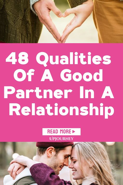 Discover the essential 48 qualities of a good partner in a relationship. Building strong and healthy relationships is possible by embodying these key traits. Strengthen your connection and create lasting love by understanding what makes a great partner. Explore the characteristics that contribute to successful partnerships today! Qualities In A Relationship, Important Relationship Qualities, Importance Of Quality Time In A Relationship, Qualities To Look For In A Partner, Partner Quality List, Qualities Of A Good Partner, What Is A Healthy Relationships, Relationship Qualities List, List Of Qualities In A Partner