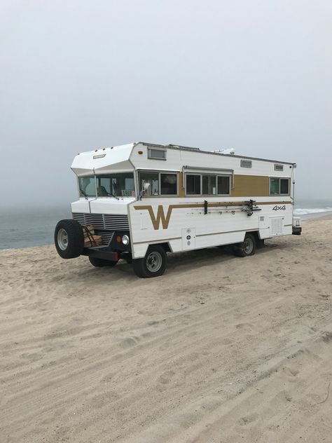 1969 Winnebago D22 4x4 Vintage Winnebago, Winnebago Motorhome, Winnebago Brave, Sidecar Motorcycle, Vintage Motorhome, School Bus Camper, Rv Motorhomes, Classic Campers, Truck Bed Camper