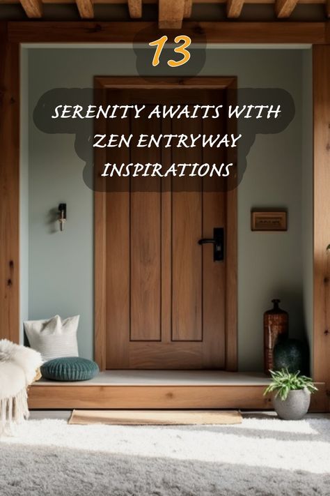 Step into tranquility with these Zen-inspired entryway designs. I love how the natural wood accents and soft textures create a calming atmosphere. Whether it’s the cozy seating or the greenery that welcomes you, this entryway feels like a peaceful retreat from the outside world. Discover how to bring serenity into your own home with these inspiring ideas! Zen Entryway Ideas, Japanese Entryway, Entryway Designs, Japandi Dining Room, Organic Modern Kitchen, Natural Wood Accents, Creating An Entryway, Entryway Inspiration, Modern Farmhouse Living