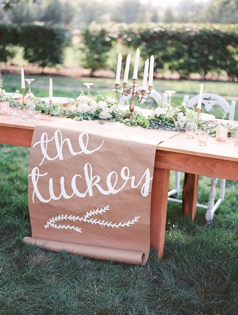 Wedding Table Placement, Sweetheart Table Sign, Kraft Paper Wedding, Rustic Wedding Table Decor, Sweetheart Table Wedding, Signing Table Wedding, Wedding Table Flowers, Wedding Table Decorations, Head Table