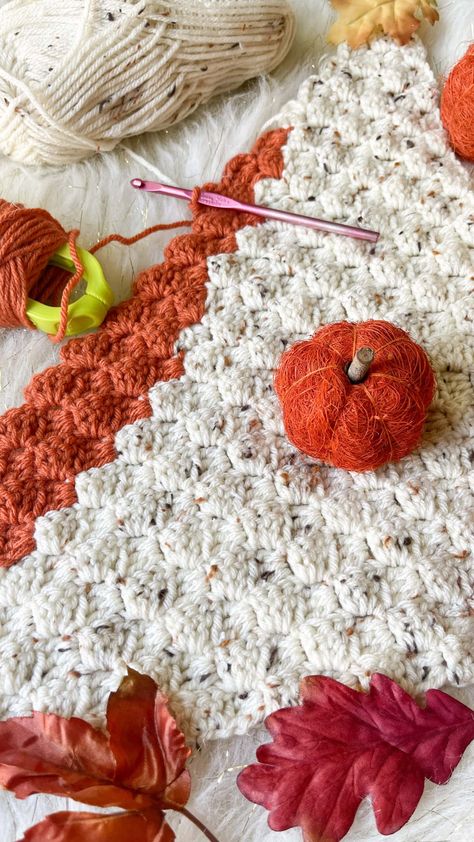 C2c Fall Blanket, Fall Crochet Afghan Patterns Free, Autumn Afghan Crochet Patterns, Fall Crochet Blankets, Cottagecore Crochet Blanket, Fall Crochet Blanket Patterns Free, Fall Crochet Blanket Patterns, Crochet Fall Blanket, Autumn Crochet Blanket