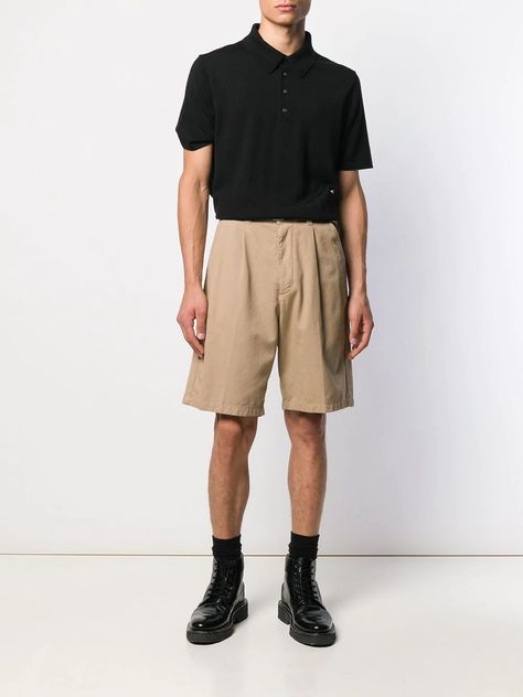 Bandana Shorts, Rule Britannia, Versace Style, Beige Shorts, Shorts For Men, Short Waist, Silk Shorts, Pleated Shorts, Long Shorts