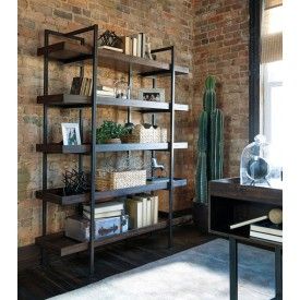 Starmore Bookcase Brown Bookcase, Industrial Office Decor, Metal Bookcase, Industrial Interior Design, Renovation Design, Style Deco, Industrial House, Home Office Design, Ashley Furniture