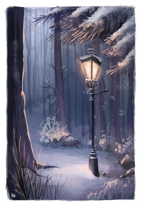 Narnia Wallpaper, Narnia Lamp Post, Peter Pevensie, Narnia 3, Painting Art Lesson, Fantasy Places, Chronicles Of Narnia, Winter Art, Dreamy Art