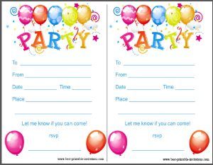 Printable Kids Birthday Party Invites - Free invitations from www.best-printable-invitations.com Happy Birthday Invitation Card, Birthday Party Invitations Free, Birthday Party Invites, Free Printable Birthday Invitations, Fun Invitations, Free Printable Invitations, Kids Birthday Party Invitations, Party Invitations Printable, Boy Birthday Invitations