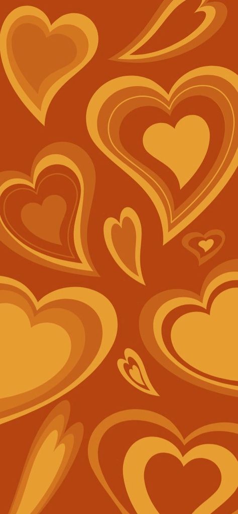 Orange Valentines Day Aesthetic, Orange Heart Wallpaper, Glam Wallpapers, Orange Wallpapers, Orange Core, Nice Wallpapers, Wallpaper Themes, Orange Heart, Heart Background