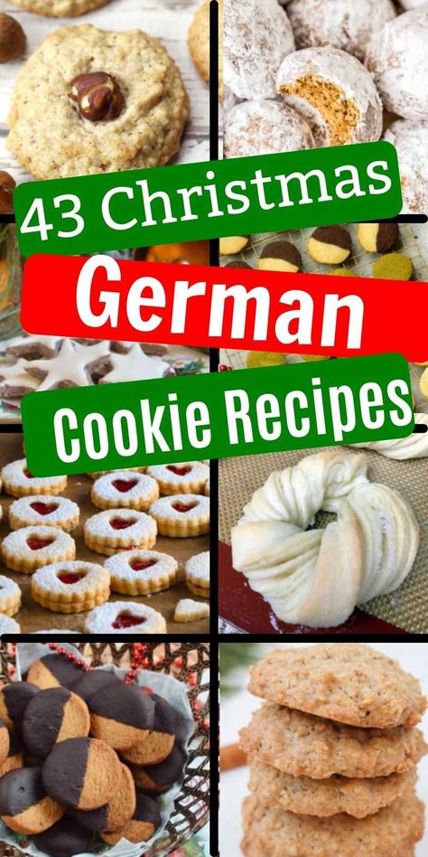 Discover the tasty world of German Christmas cookie recipes. 43 traditional Christmas German Cookies you will absolutely love. From butter cookies to German Gingerbread cookies, this is the best holiday round up. #christmasonadime #germanchristmascookies #christmascookies German Cookie Recipes, German Gingerbread Cookies, German Gingerbread, German Pastries, German Christmas Food, Christmas Cookie Recipes Holiday, German Food Authentic, German Christmas Cookies, Traditional Christmas Cookies