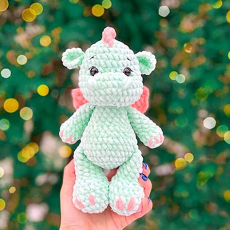 Plush Free Crochet Dragon Pattern Crochet Free Stuffed Animal Patterns, Amigurumi Dragons Free Pattern, Crochet A Dragon, Dragon Plush Crochet Pattern Free, Crochet Floppy Animals Free Patterns, Free Crochet Stuffed Animal Patterns Easy, Giant Turtle Crochet Pattern Free, Agurami Free Pattern, Cute Dragon Crochet Pattern Free