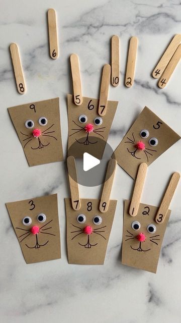 Cali ⭐️ Chasing50Toes on Instagram: "🐰Bunny Before & After 🐰 we made these fun bunnies a few years back to practice number order. They are sweet for any time of year and can be simply stored in a cup on the counter between practice sessions!   #eastercraft #kindergarten #preschoolathome" Numeracy Activity For Kindergarten, Numeracy Activities For Preschoolers, Numbers Hands On Activities, Before After And Between Activity, Math Before And After Numbers, Number Ordering Activities, Teaching Number Recognition, Before And After Activities Kindergarten, Before After Numbers Activities