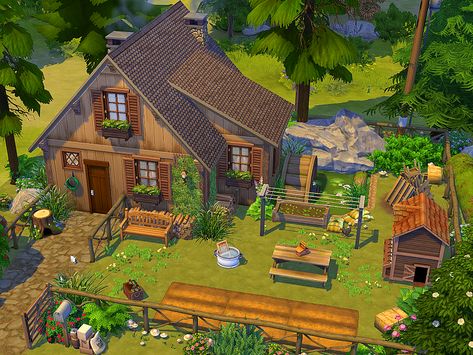 Sims Legacy Challenge, Black Forest House, Die Sims 4, Sims 4 House Plans, Sims 4 House Building, Sims 4 House Design, Casas The Sims 4, Sims Building, Sims House Plans