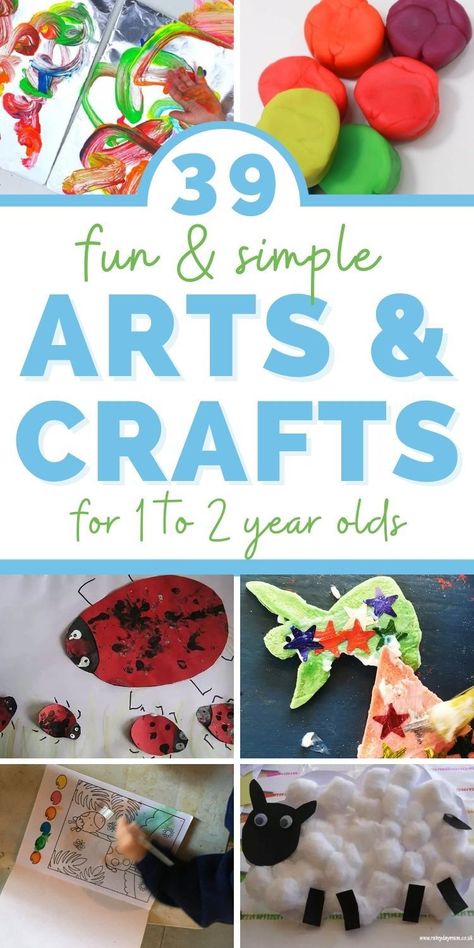 Art Projects For Two Year Olds, Art For One Year Olds Craft Ideas, Crafts Two Year Old, Craft Ideas For 18month Old, Crafts To Do With A One Year Old, Pretoddler Art Activities, Arts And Crafts For 12 Month Old, Crafts For One Year Olds Simple, Easy Crafts For 2 Year