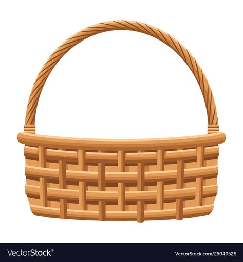 Picnic Basket Illustration, Basket Illustration, Basket Cartoon, Basket Clipart, Basket Drawing, Colorful Baskets, Photo Clipart, Childcare Activities, Wooden Basket