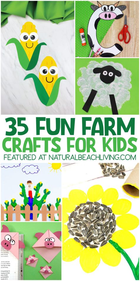 36 Adorable Farm Theme Preschool Crafts and Activities - Natural Beach Living Farm Lessons For Preschool, Texas Kindergarten Activities, Farm To Table Craft Preschool, On The Farm Preschool Theme Lesson Plans, Farm Themed Lesson Plans For Toddlers, County Fair Theme Preschool Activities, Farm And Harvest Activities, Ag Activities For Kids, Sea Themed Preschool Activities