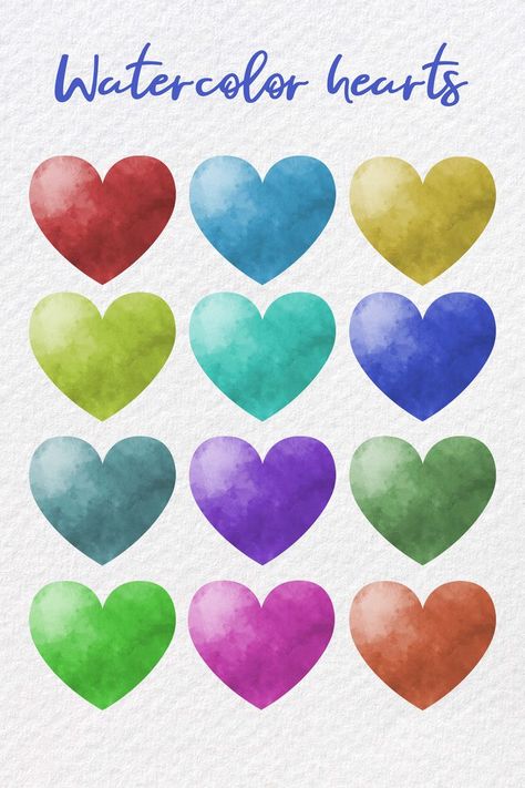 Click on the picture to get the file! Watercolor Heart Clipart, Water color heart, Transparent heart, Hearts background, Valentines clipart. Heart Download, Heart Shapes on Etsy Heart Transparent, Valentines Clipart, Emotions Preschool, Transparent Heart, Hearts Background, Jar Of Hearts, Heart Clipart, Printables Freebies, Valentine Clipart