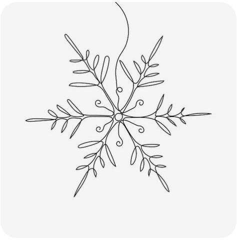 Line Art Christmas Card, Snowflake Line Drawing, Winter Line Drawing, Line Drawing Christmas Card, Christmas Line Art Simple, Christmas Line Drawings Art, Line Art Drawings Christmas, Snowflake Line Art, Christmas Line Art Drawings