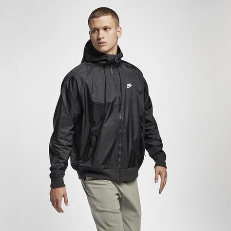 Training Basketball, Nike Windrunner, Everyday Jacket, Running Nike, Nike Swoosh Logo, Black Windbreaker, Hooded Jacket Men, Nike Tech, Nike Acg