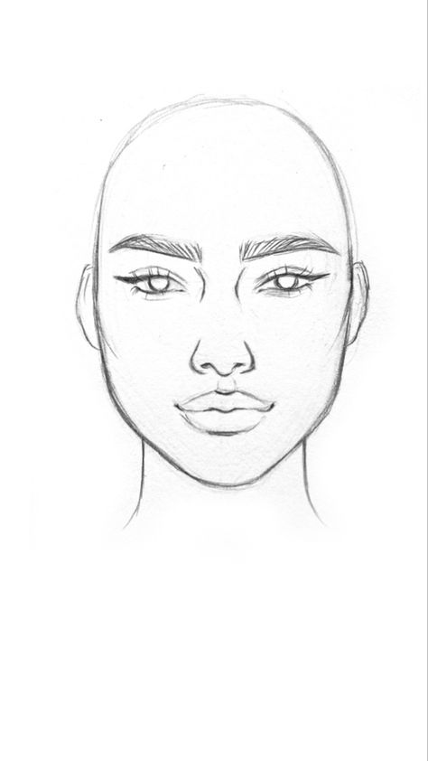 Easy Female Face Drawing, Mini Face Drawing, Head Outline Drawing Female, Faces Illustration Simple, Female Face Outline Drawing, Drawling Templets Face, Croquis Face Illustration, Sketch Ideas People Faces, Simple Face Drawing Outline