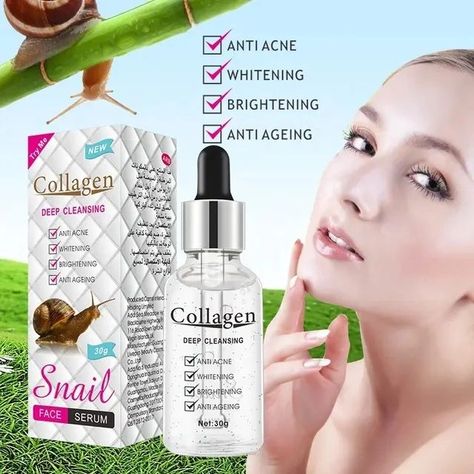 Collagen Deep Cleansing Snail Serum . . . . . #2000 each #19,200 dozen We deliver worldwide with DHL and other cargo companies . . . . . To order please click link in bio or send a direct message DM . . . . . Thank You! Face Brightening, Collagen Serum, Dark Spots On Skin, Cream For Dry Skin, Brighten Skin Tone, Dry Skin Care, Brightening Serum, Anti Acne, How To Treat Acne