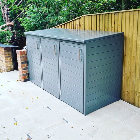 Gallery | The Bin Store Company Bin Enclosure, Triple Bin Store, Log Store, Bin Storage, Bin Store, Bike Store, Garden Storage, Work Looks, Small Garden