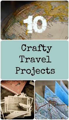 Roadtrip Scrapbook, Fun Craft Projects, Map Crafts, Travel Project, Travel Crafts, Travel Keepsakes, Travel Diy, Travel Time, Fun Craft