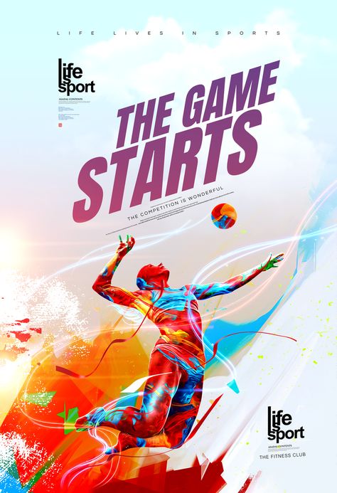 Poster Design Sport Event, Creative Banners Ideas, Fiesta Poster Design, Templates For Posters, Sports Event Poster Design, Dynamic Poster Design, Poster Ideas For Volleyball, Magazine Sport Design, Sports Competition Poster