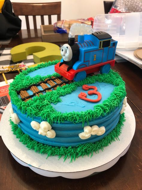 Diy Thomas The Train Cake, Thomas The Tank Engine Birthday Cake, Thomas The Train Cupcakes, Thomas The Train Birthday Party Cake, Thomas The Train Cakes, Train Cakes For Boys, Train Birthday Cakes, Thomas Birthday Cake, Train Birthday Party Cake