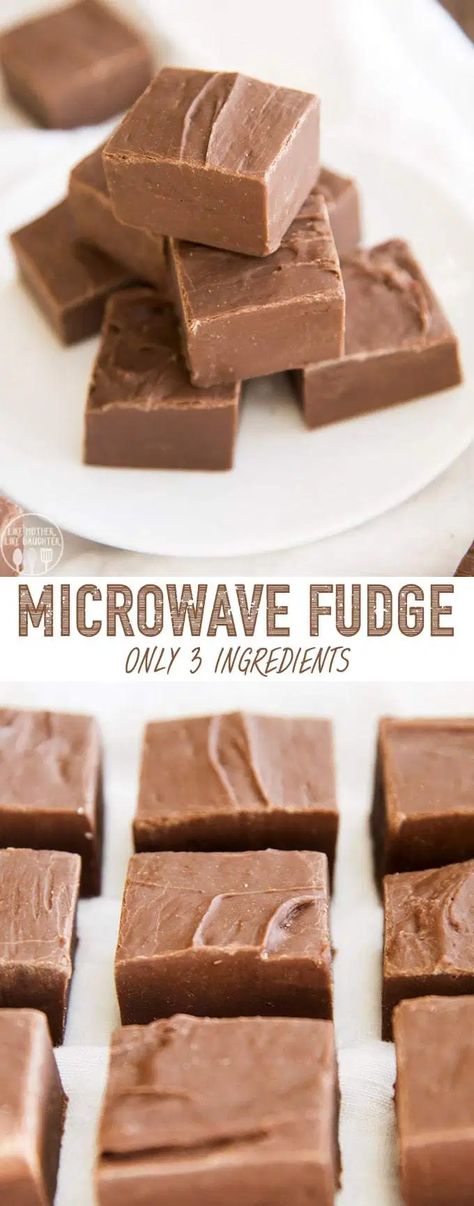 Microwave Chocolate Fudge, Fudge Homemade, Easy Microwave Fudge, Microwave Fudge, Chocolate Peanut Butter Fudge, Fudge Recipes Chocolate, Fudge Recipes Easy, Homemade Candy, Dessert Simple