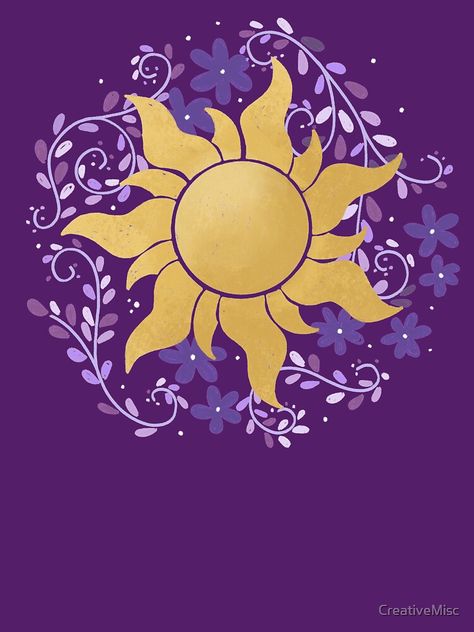 Rapunzel Sun Symbol, Sun In Rapunzel, Tangled Sun Aesthetic, Repunzal Sun Drawing, Rupunzle Flower Drawing, Rapunzel Sun Painting, Rapunzel Flower Painting, Tangled Sun Wallpaper, Tangled Sun Drawing