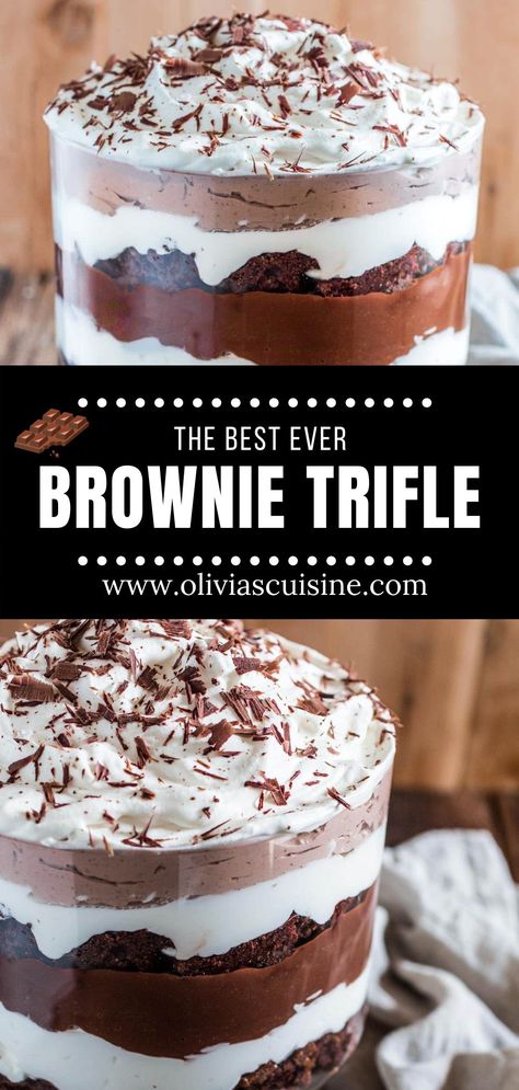 Trifle Bowl Recipes, Trifle Cake, Trifle Dessert Recipes, Brownie Trifle, Dessert Truffles, Trifle Desserts, Slow Cooker Desserts, Brownie Desserts, Trifle Recipe