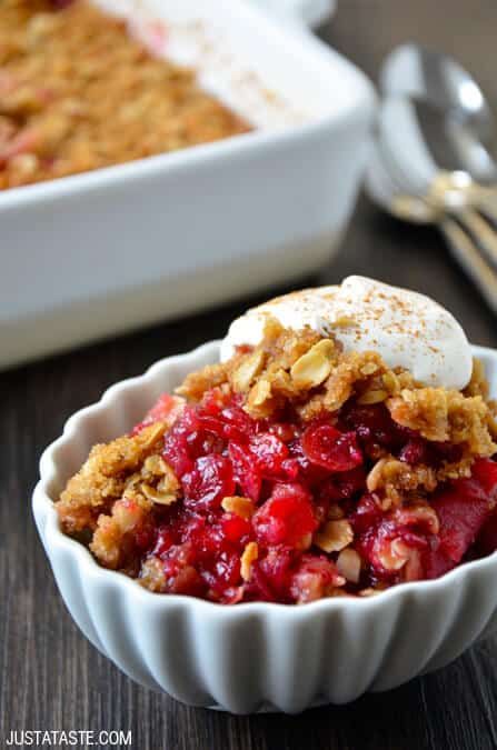 Leftover Cranberry Sauce and Apple Crisp | Just a Taste Leftover Cranberry Sauce Recipe, Leftover Mashed Potato Pancakes, Mashed Potato Pancakes, Christmas Leftovers, Canned Cranberry Sauce, Leftover Cranberry Sauce, Cranberry Sauce Recipe, Just A Taste, Apple Crisp Recipes