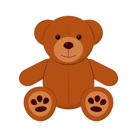 Vector vector flat illustration brown te... | Premium Vector #Freepik #vector #teddy #plush #bear-toy #teddy-bear Teddy Cartoon, Teddy Bear Clip Art, Teddy Bear Vector, Teddy Bear Illustration, Teddy Bear Cartoon, Digital Pictures, Teddy Bear Clipart, Bear Vector, Gift Cartoon