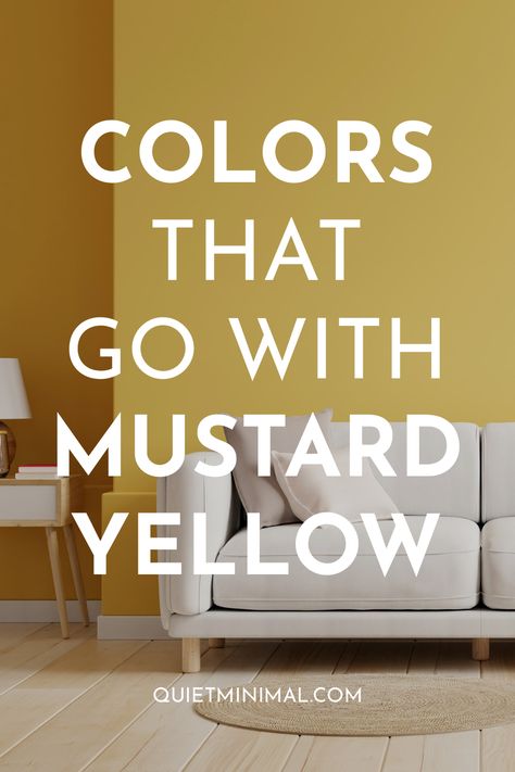 Mustard Decor Ideas, Mustard And Beige Living Room, Mustard Colour Scheme Living Rooms, Mustard Color Sofa Living Room, Mustard Color Room Bedrooms, Mustard Yellow Dining Room Walls, Yellow Wall Kitchen Ideas, What Colors Go With Mustard Yellow, Mustard Bedding Color Palettes