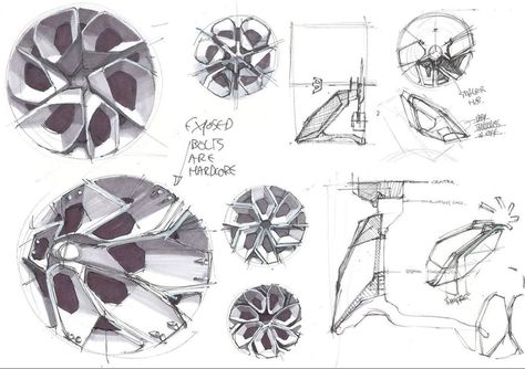 What Makes a Good Sketch and What Are They For? « Form Trends Object Perspective, Wheel Sketch, Conceptual Model, Wheel Design, Industrial Design Sketch, Rims For Cars, Car Design Sketch, Concept Car Design, Car Sketch