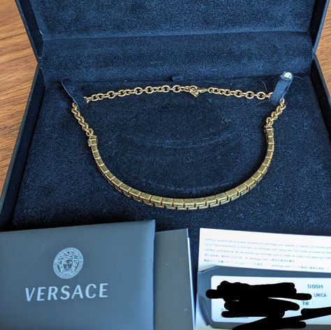 Authentic Versace Choker! Originally Sold For $815! Brand New! Has Been In The Box In A Dark Closet Since Day 1. I Don't Need Or Use It. Original Packaging & Tags Included! Versace Choker, Dark Closet, It Original, Versace Jewelry, Versace Gold, The Box, Womens Jewelry Necklace, Versace, Choker