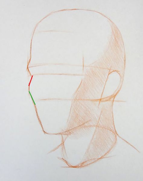 How to Draw a Portrait in Three Quarter View, Part 4 - EmptyEasel.com Drawing Heads, Siluete Umane, Human Figure Drawing, Portraiture Drawing, 3d Drawings, Poses References, Anatomy Drawing, Portrait Sketches, Anatomy Art