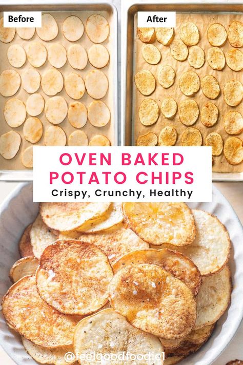 Oven Baked Potato Chips, Oven Baked Potato, Homemade Snacks Recipes, Pasta Bread, Baked Potato Chips, Potato Chip Recipes, Sandwich Lunch, Bread Sandwich, Homemade Pantry