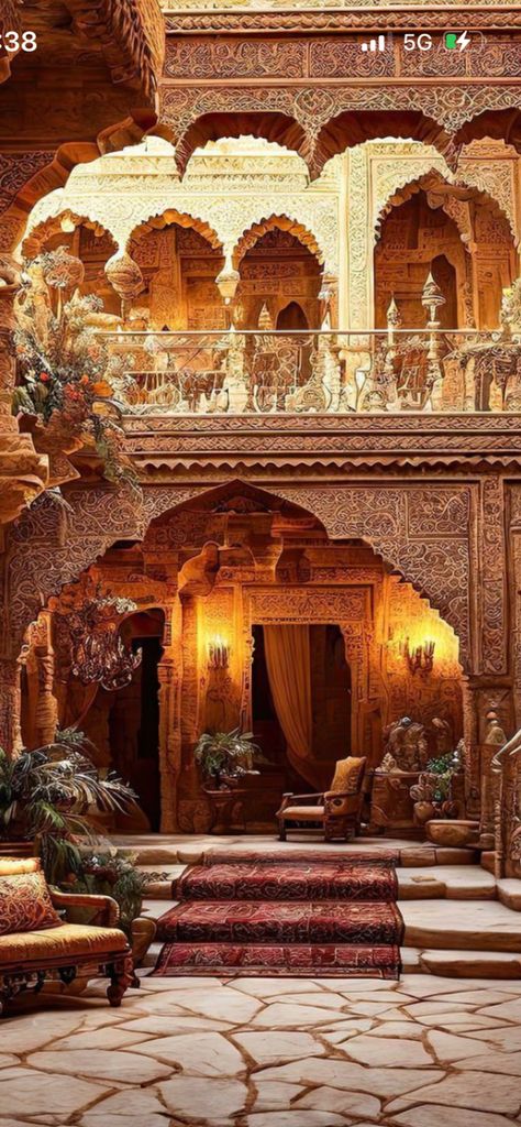 Arabian Architecture, Arabic Architecture, Riad Marrakech, Fantasy Rooms, تصميم للمنزل العصري, التصميم الخارجي للمنزل, Indian Architecture, Fantasy House, Fantasy Places