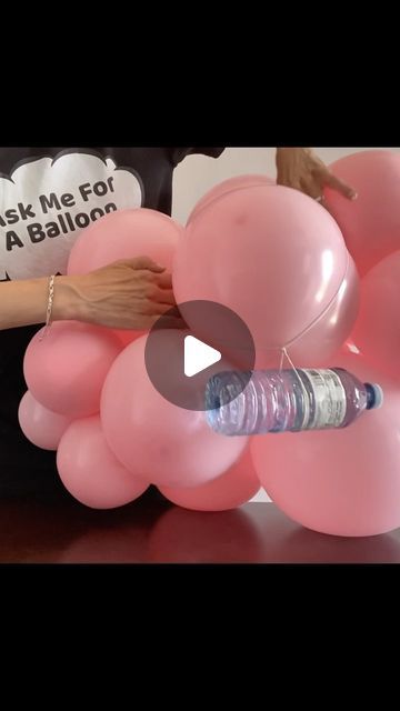 Ask Me For A Balloon on Instagram: "Make a balloon cloud ☁️ with me! This decoration is easy to make. I added balloon clouds with a moon shaped flower wall. I used water bottles as weights for the clouds. Follow me for more tutorials, tips & inspiration. Flower wall from @ubackdropforevent Link & promo code in bio ⭐ ️#balloons #balloonsofinstagram #balloonclouds #balloonartist #partyballoons #balloonlife #balloondecorations #askmeforaballoon #partydecorations #learnballoons #balloon" Hanging Balloon Clouds From Ceiling, Cloud Balloons Diy, Diy Balloon Wall, Balloon Cloud, Hanging Balloons, Moon Balloon, Balloon Clouds, Moon Shapes, Party Balloons