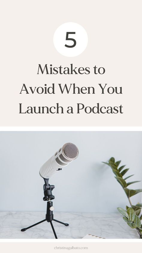 The top 5 podcast mistakes to avoid when you launch a podcast. I'm sharing everything I would do differently if I launched a podcast today! If you’re thinking about launching a podcast, struggling to grow an existing one, or you’re in the thick of a podcast launch, this episode is for you. How To Launch A Podcast, Relationship Podcast Topics, Podcast Launch Checklist, New Episode Podcast Instagram Post, Launching A Podcast, Podcast Launch Party Ideas, Pod Cast Ideas, Successful Podcast Aesthetic, How To Do A Podcast