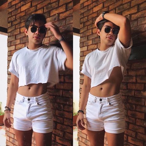 Male crop tops Crop Top Hombre, Men In Crop Tops, Twink Fashion, Beautiful Physique, Crop Tops For Men, Men Crop Top, Guy In Crop Top, Crop Top Boys, Mens Crop Tops